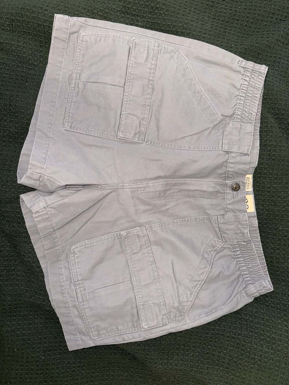 RedHead Brand Co. Men's Gray Canvas Cargo Utility Shorts Size 38